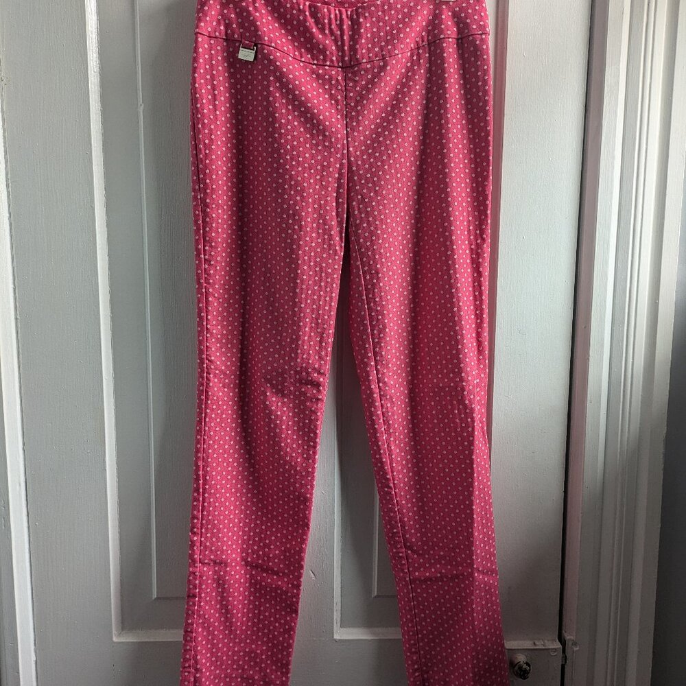 Pink polka dot pants by Lisette L